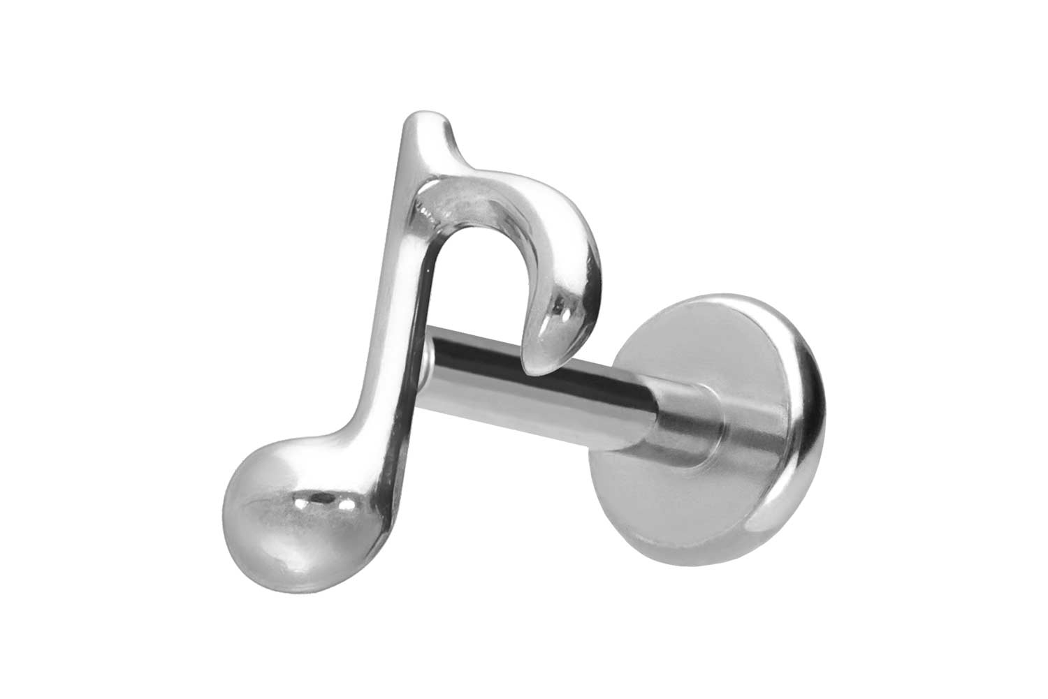 Titan Labret Piercing mit Push Fit ACHTELNOTE